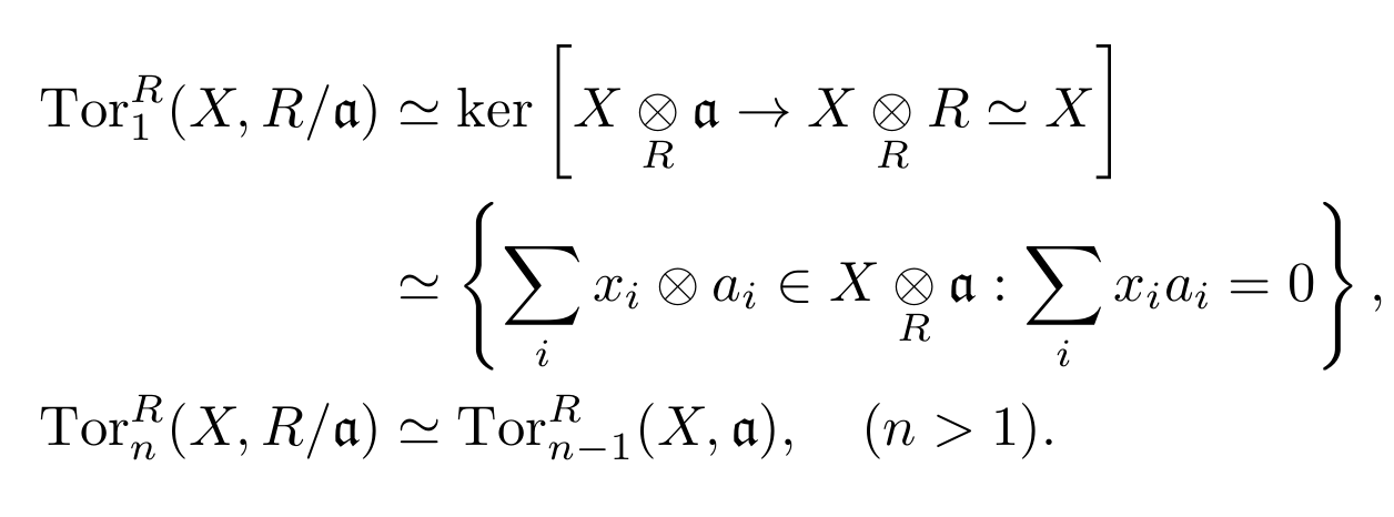 Ext functor and Tor functor